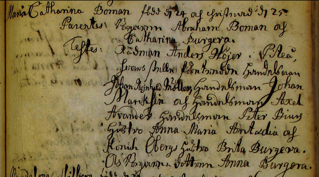 F&oslash;dsel Maria Catharina Boman, Ume&aring; stadsf&oslash;rs.
